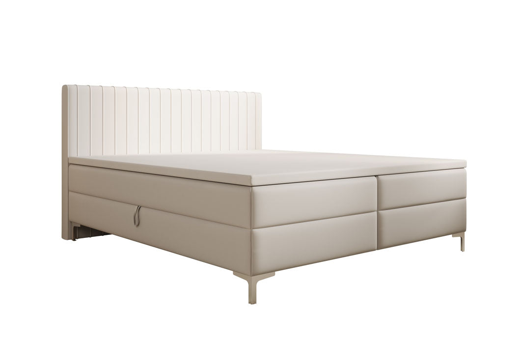 Boxspringbett Leona Kunstleder mit Stauraum