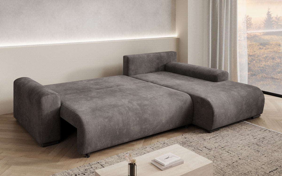 Designer Sofa Nelly mit Schlaffunktion und Stauraum