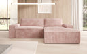 Designer Ecksofa Corino in Cord mit Schlaf- und Klappfunktion