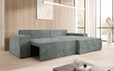 Designer Ecksofa Corino in Cord mit Schlaf- und Klappfunktion