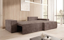 Designer Ecksofa Corino in Cord mit Schlaf- und Klappfunktion
