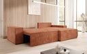 Designer Ecksofa Corino in Cord mit Schlaf- und Klappfunktion