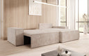 Designer Ecksofa Corino in Cord mit Schlaf- und Klappfunktion