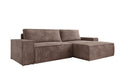 Designer Ecksofa Corino in Cord mit Schlaf- und Klappfunktion