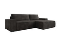 Designer Ecksofa Corino in Cord mit Schlaf- und Klappfunktion