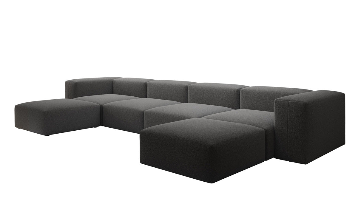 Designer U Sofa Snug in Bouclé