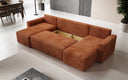 Designer Sofa Melva U mit Schlaf- und Klappfunktion in Cord