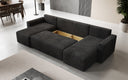 Designer Sofa Melva U mit Schlaf- und Klappfunktion in Cord