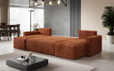 Designer Sofa Melva U mit Schlaf- und Klappfunktion in Cord