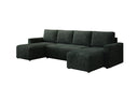 Designer Sofa Melva U mit Schlaf- und Klappfunktion in Cord