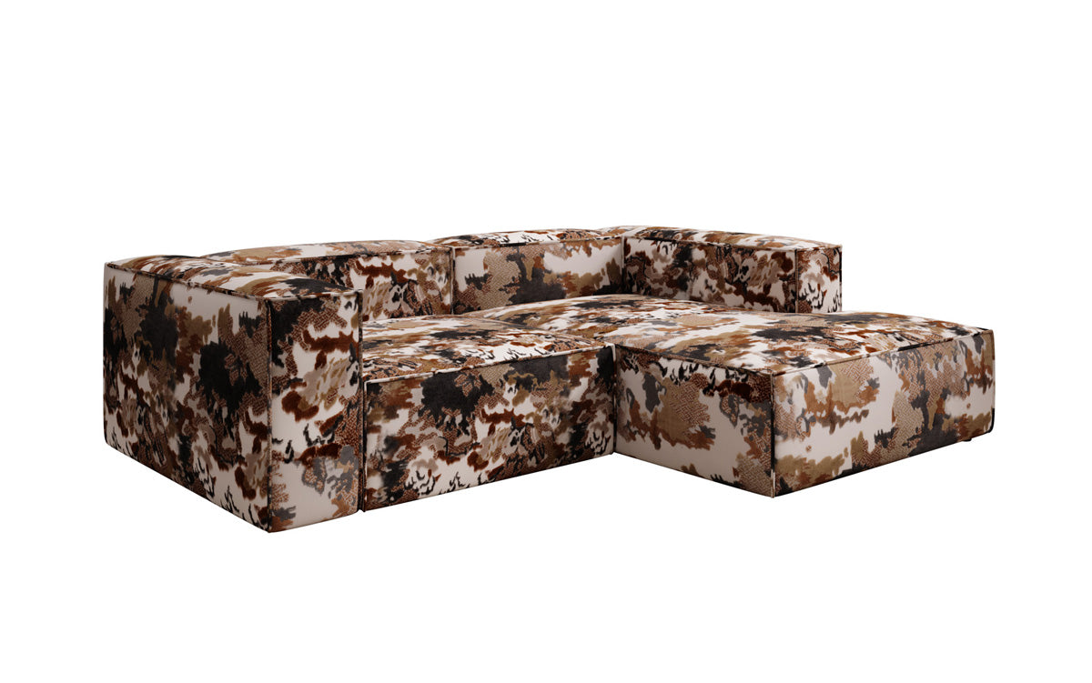 Designer Ecksofa Lesley Mini - Jacquard mit Aquarell-Muster