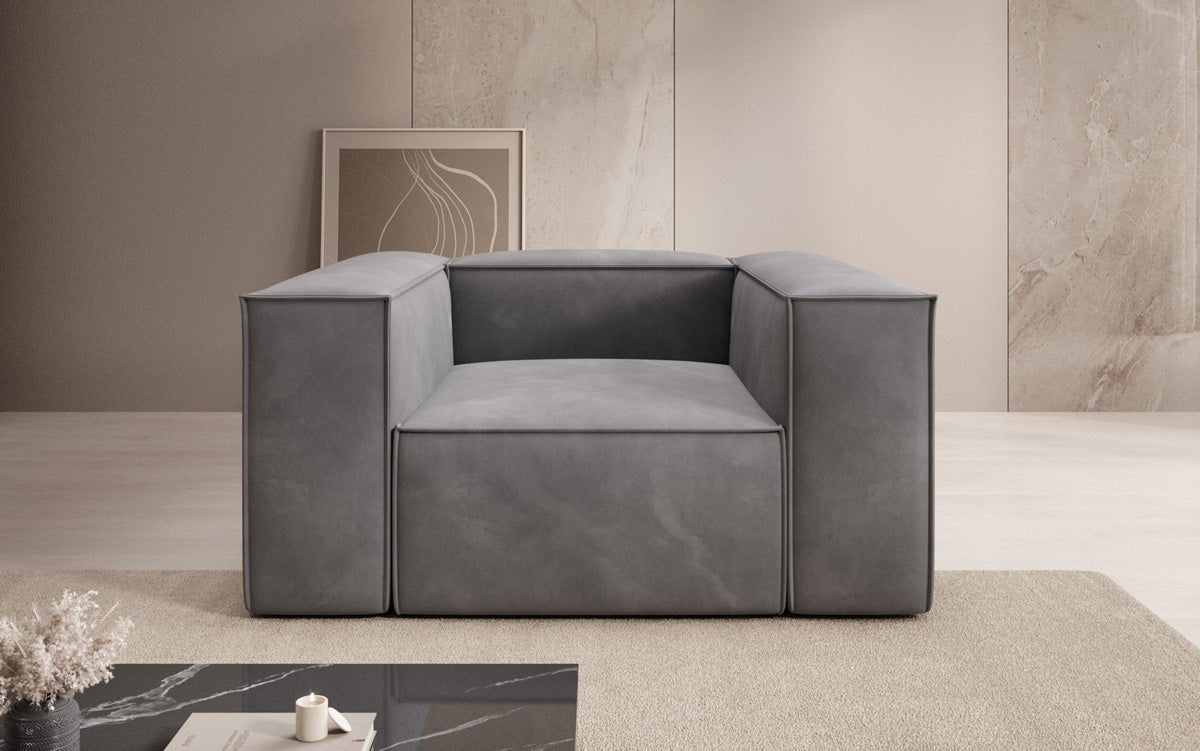 Designer Sofa-Sessel Lesley in Samt