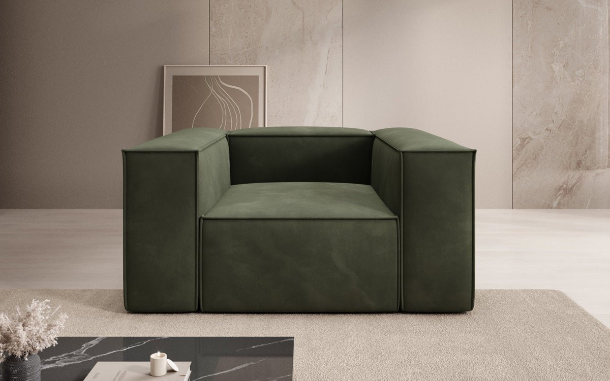Designer Sofa-Sessel Lesley in Samt