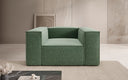Designer Sofa-Sessel Lesley in Strukturstoff