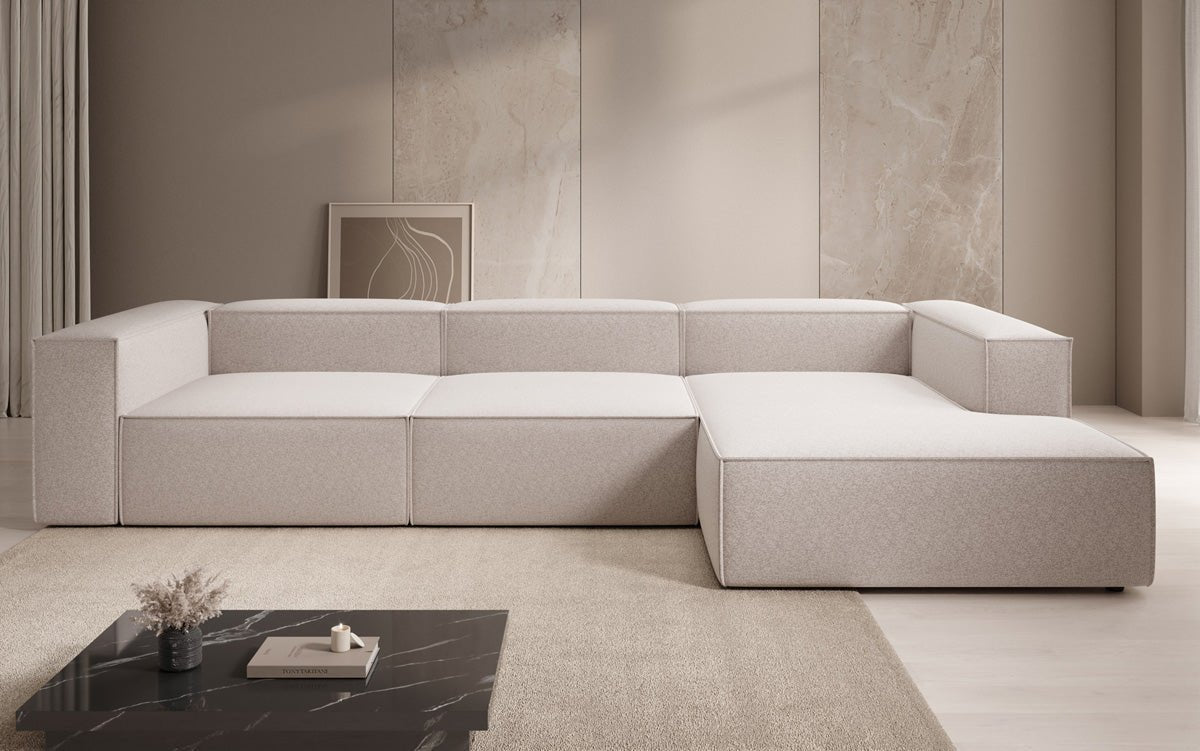 Designer Sofa Lesley L in Strukturstoff