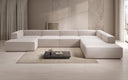 Designer Sofa Lesley U XXL in Strukturstoff