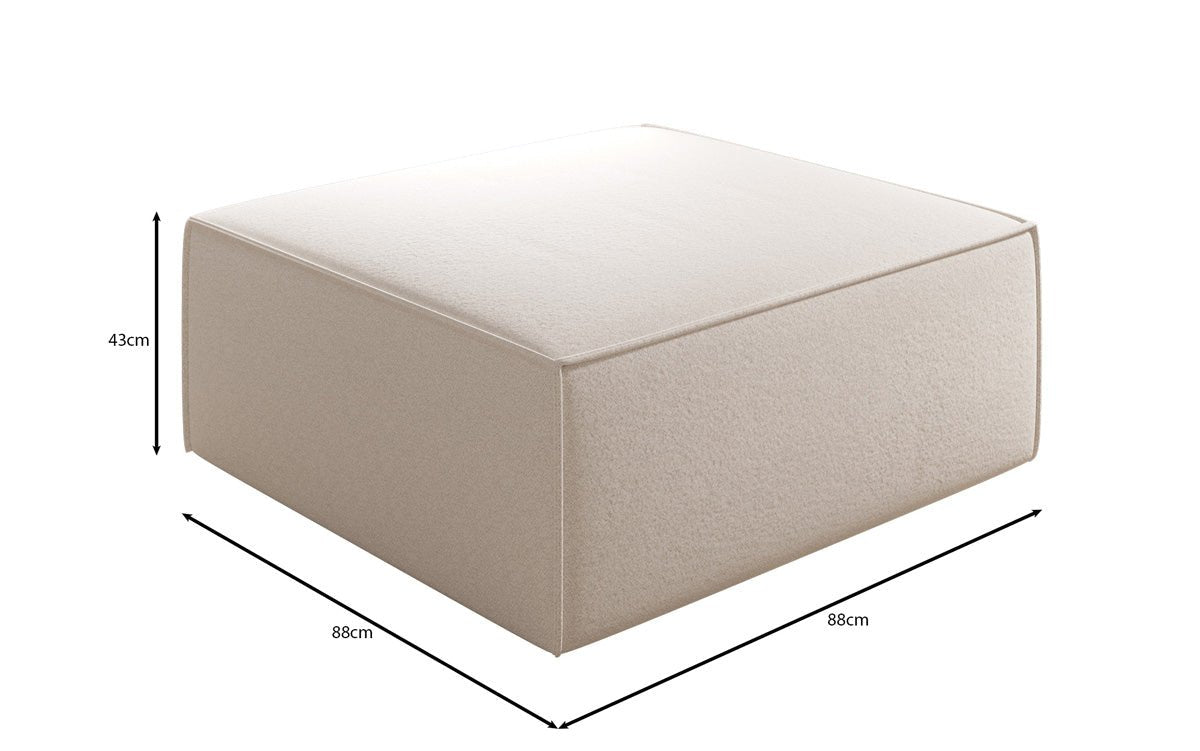 Beistellhocker Lesley in Strukturstoff