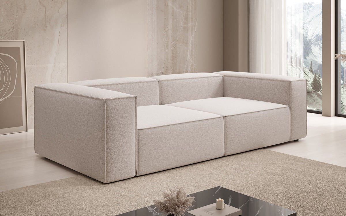 Designer Sofa Lesley 3 Sitzer in Strukturstoff