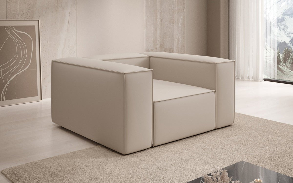 Canapé fauteuil Lesley en Tissu
