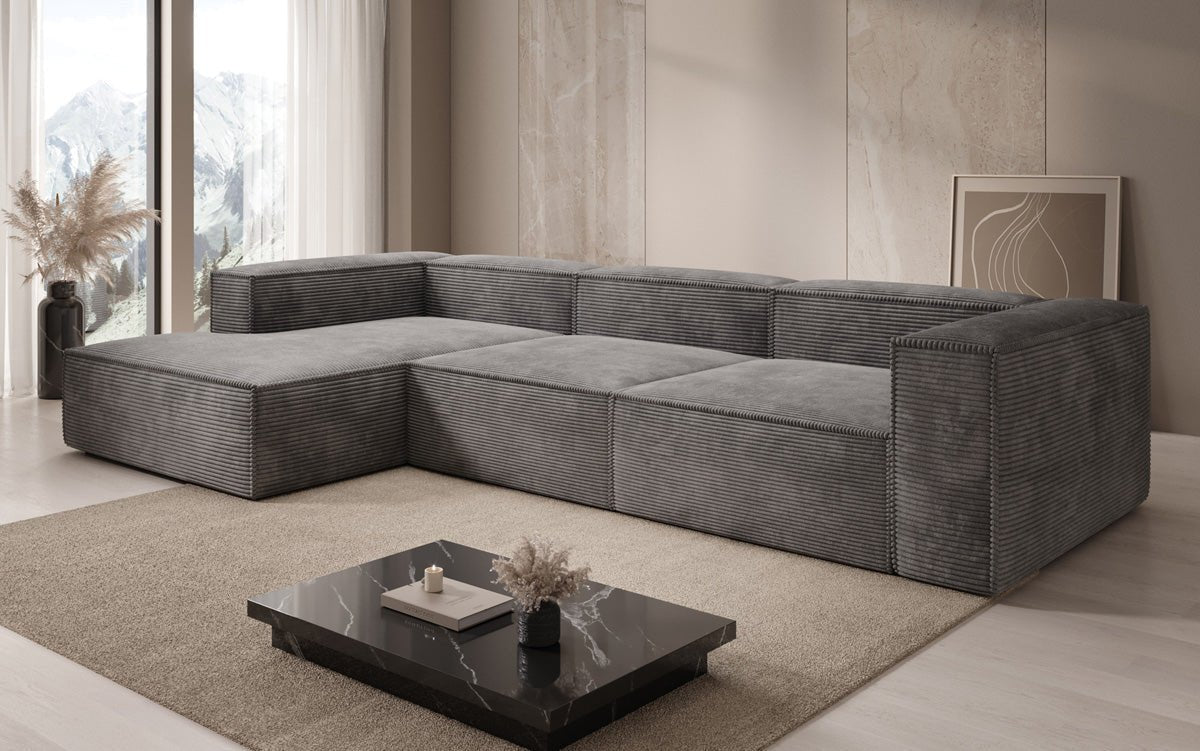 Designer Sofa Lesley L in Cord