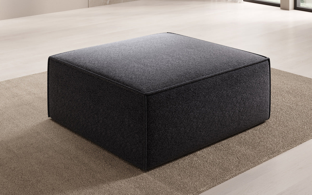 Beistellhocker Lesley in Strukturstoff