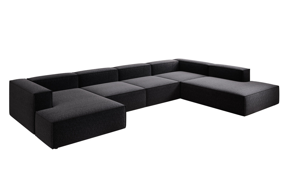 Designer Sofa Lesley U XXL in Strukturstoff
