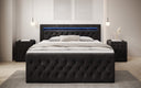 Boxspringbett Menzogna Samt mit LED und Stauraum (2 Schubladen)