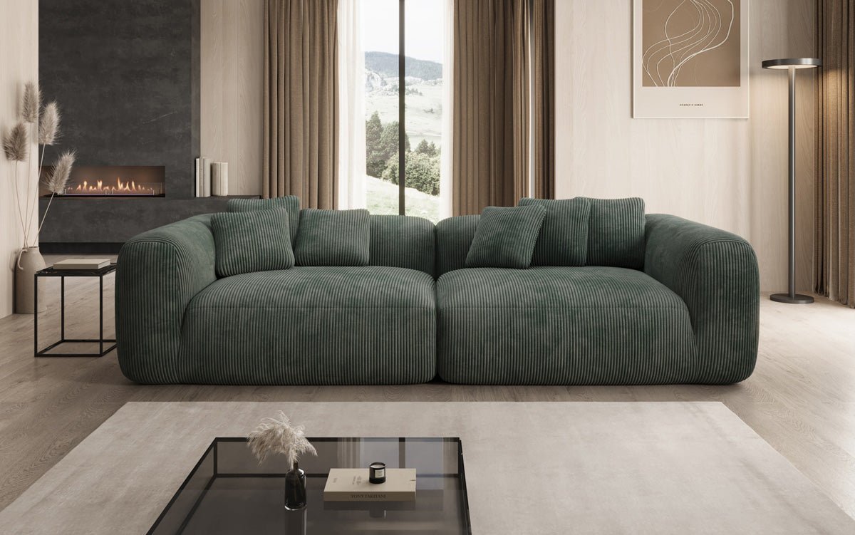 Canapé design Tully 3 places en Côtelé (ultra confortable)