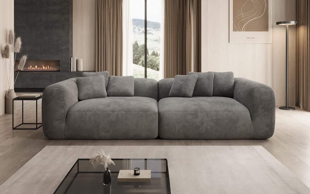 Canapé design Tully 3 places en Côtelé (ultra confortable)