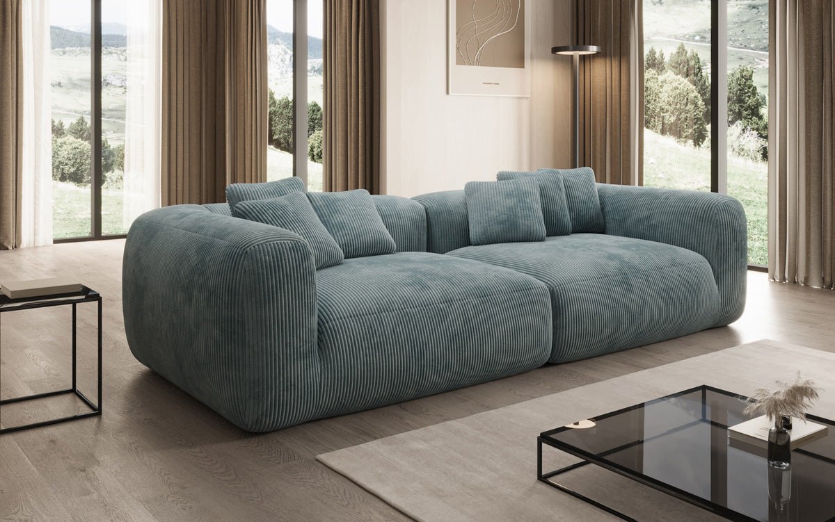 Canapé design Tully 3 places en Côtelé (ultra confortable)