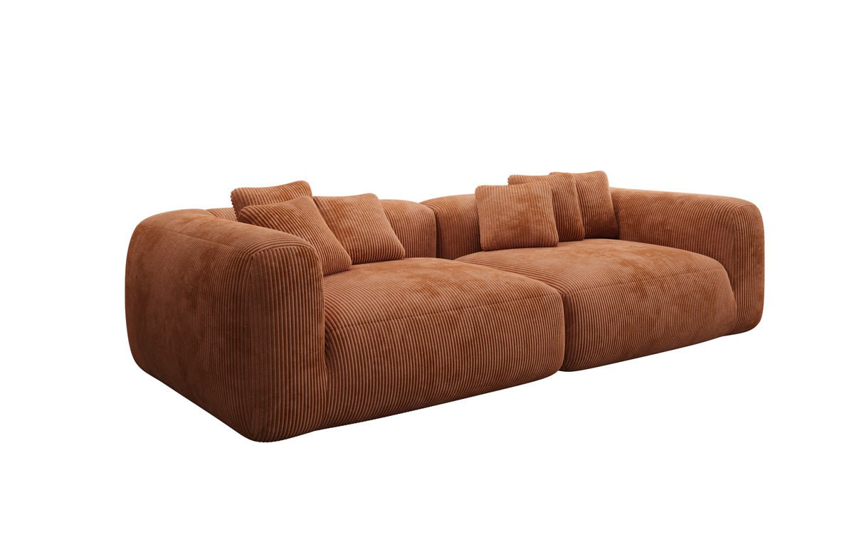 Canapé design Tully 3 places en Côtelé (ultra confortable)