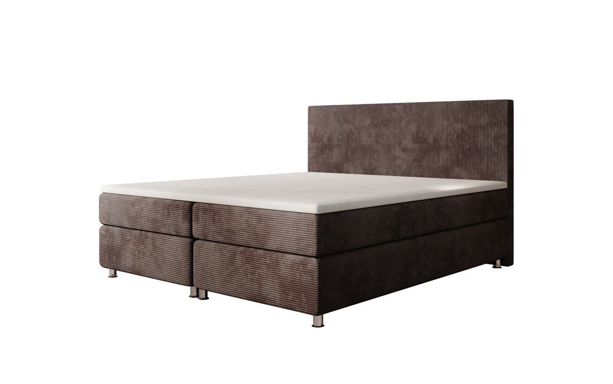 Lit boxspring Athene en Côtelé