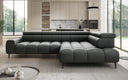 Designer Ecksofa Ceora mit elektrischer Schlaffunktion und verstellbarerer Rückenlehne in Echtleder