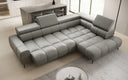 Designer Ecksofa Ceora mit elektrischer Schlaffunktion und verstellbarerer Rückenlehne in Echtleder