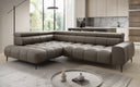 Designer Ecksofa Ceora mit elektrischer Schlaffunktion und verstellbarerer Rückenlehne in Echtleder