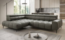 Designer Ecksofa Ceora mit elektrischer Schlaffunktion und verstellbarerer Rückenlehne in Echtleder