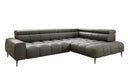 Designer Ecksofa Ceora mit elektrischer Schlaffunktion und verstellbarerer Rückenlehne in Echtleder