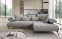 Designer Ecksofa Sydney Bouclé mit elektrischer Schlaffunktion