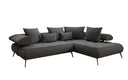 Designer Ecksofa Sydney Bouclé mit elektrischer Schlaffunktion