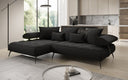 Designer Ecksofa Sydney II Bouclé mit elektrischer Schlaffunktion