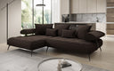 Designer Ecksofa Sydney II Bouclé mit elektrischer Schlaffunktion