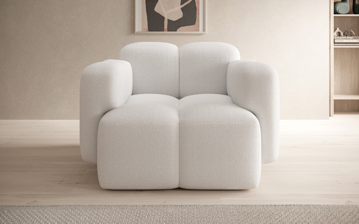 Designer Sofa-Sessel Celly in Bouclé