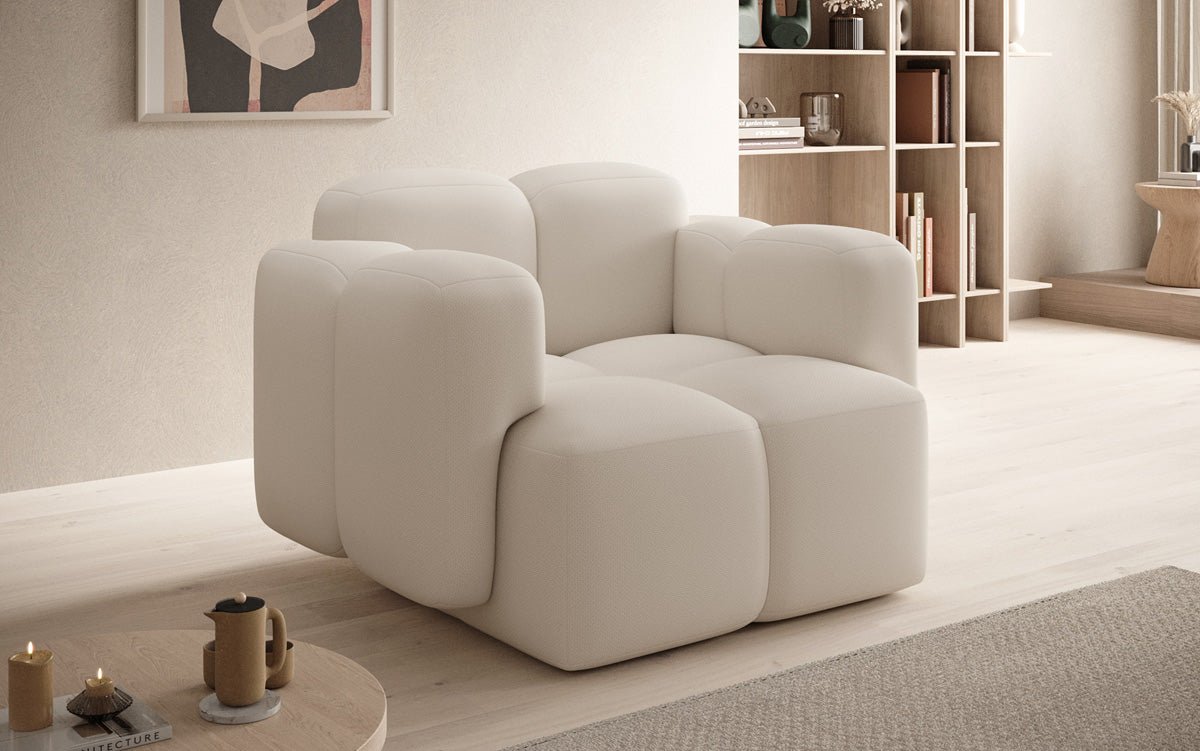 Canapé fauteuil designer Celly en Tissu