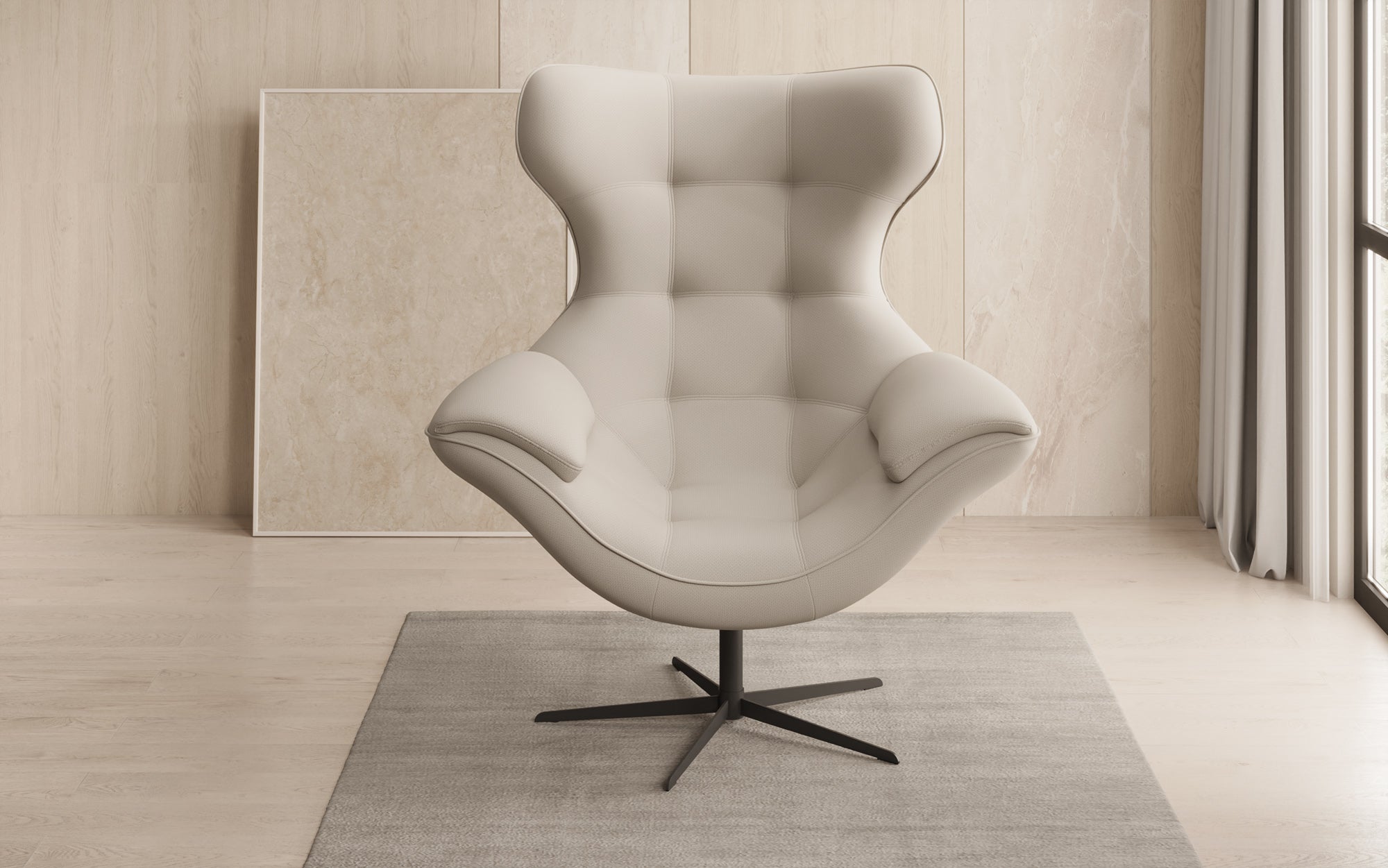 Designer Sofa-Sessel Aurelio in Stoff