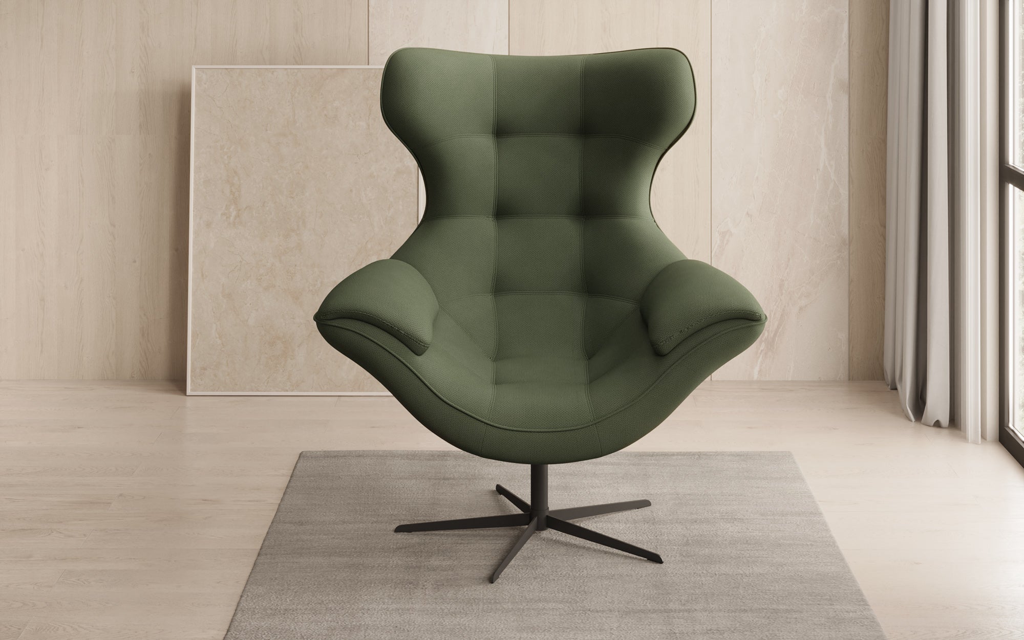 Designer Sofa-Sessel Aurelio in Stoff