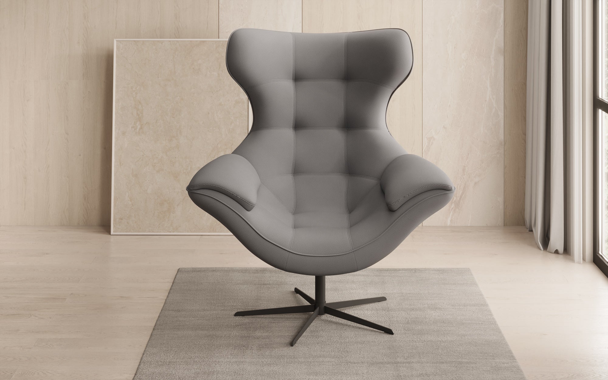 Designer Sofa-Sessel Aurelio in Stoff