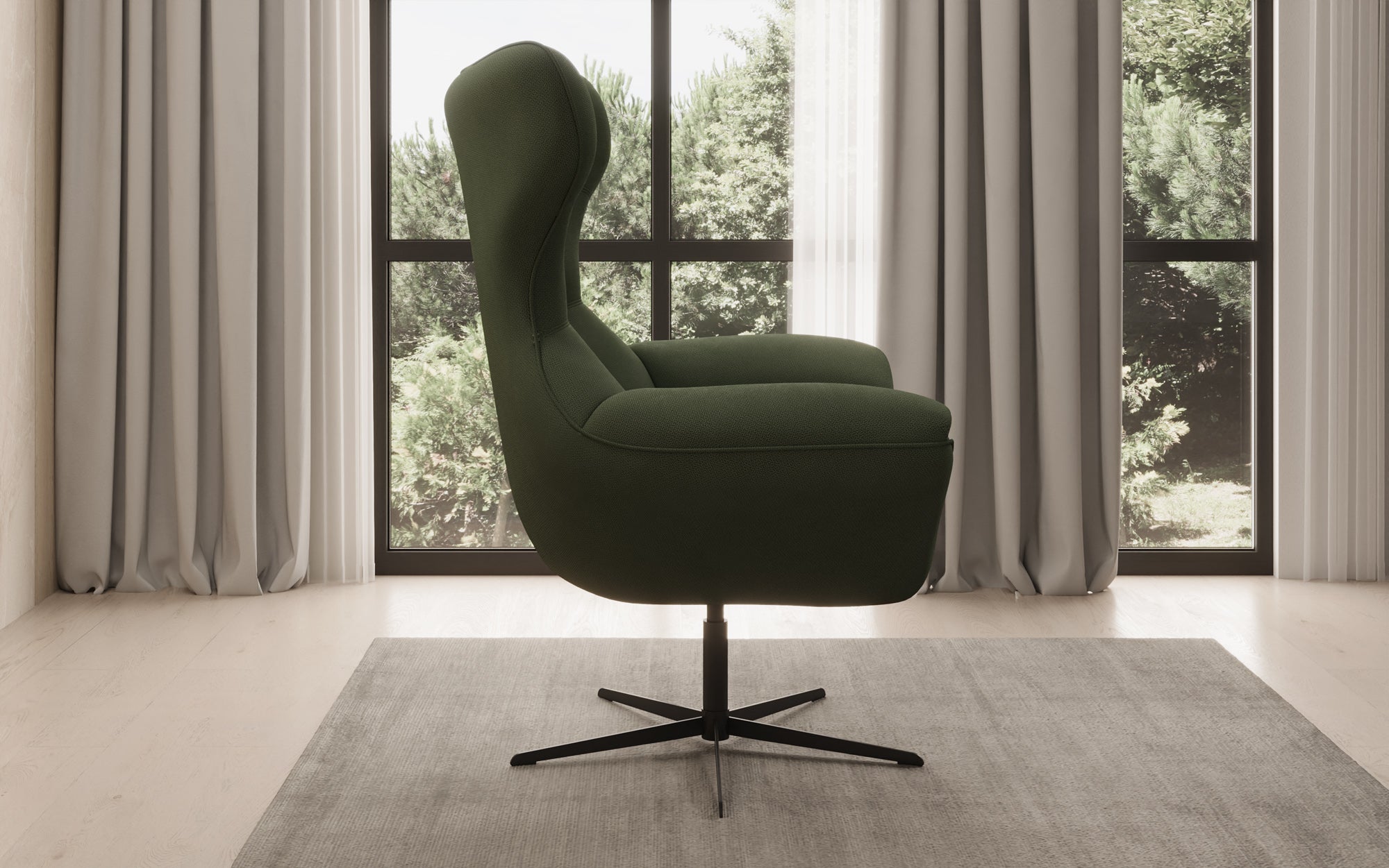Designer Sofa-Sessel Aurelio in Stoff