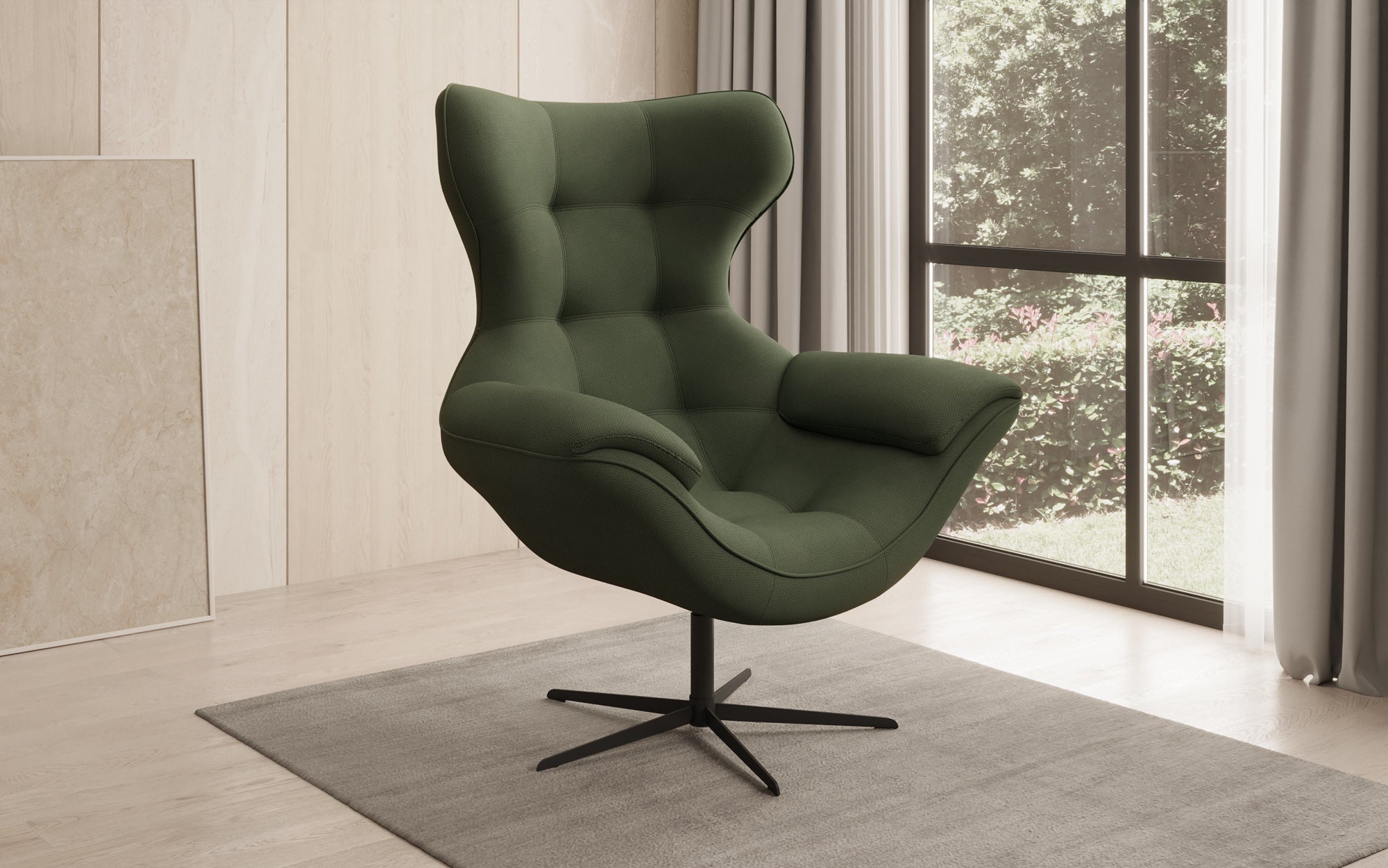 Designer Sofa-Sessel Aurelio in Stoff