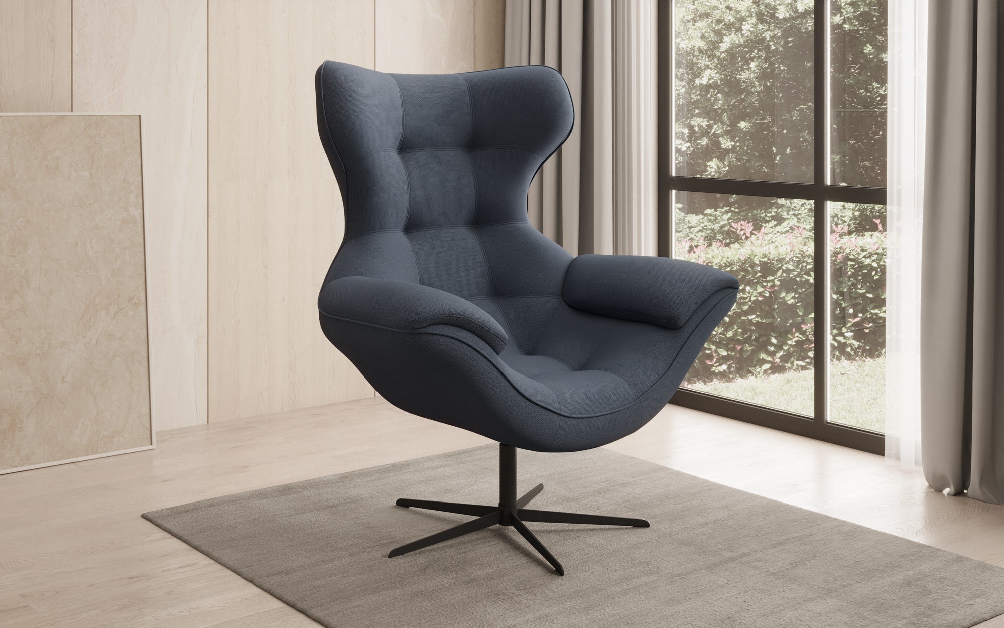 Designer Sofa-Sessel Aurelio in Stoff