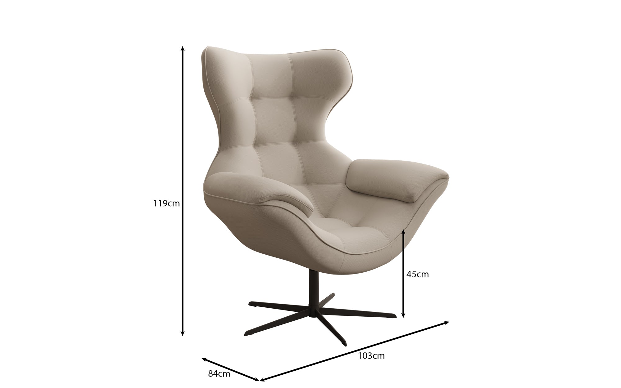 Designer Sofa-Sessel Aurelio in Stoff